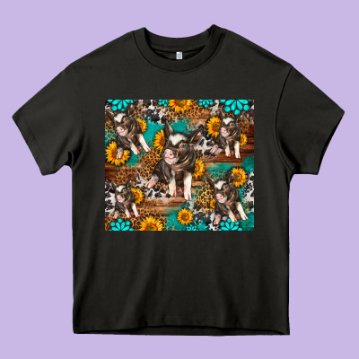 Western Pigs Heavy Core Tee Designed By Lillyallendesigns