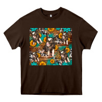 Chocolate Brown Western Pigs Heavy Core Tee - LillyAllenDesigns