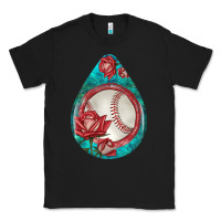 Black baseball and western roses teardrop  7 Classic Tee - BundleAndBundleShop