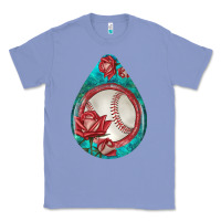 Colony Blue baseball and western roses teardrop  7 Classic Tee - BundleAndBundleShop