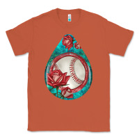 Copper baseball and western roses teardrop  7 Classic Tee - BundleAndBundleShop