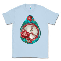 Baseball And Western Roses Teardrop  7 Classic Tee | Teevron