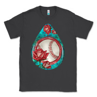 Smoke baseball and western roses teardrop  7 Classic Tee - BundleAndBundleShop