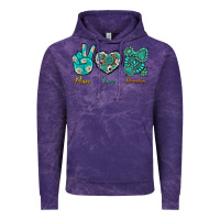 Cloud Purple Peace Love Gemstone Vintage Hoodie - BundleAndBundleShop
