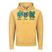 Vintage Mustard Peace Love Gemstone Vintage Hoodie - BundleAndBundleShop