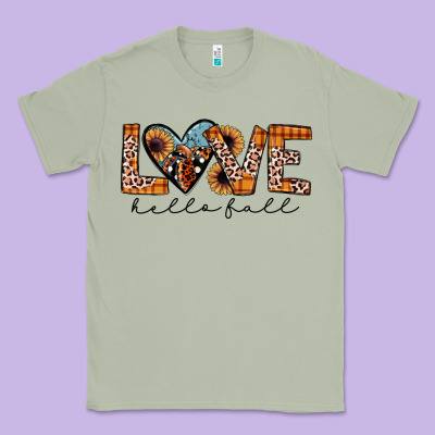 Hello Fall Love Classic Tee Designed By Jahusdesignshop