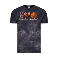 Cloud Black peace love basketball Vintage Tee - JahusDesignShop