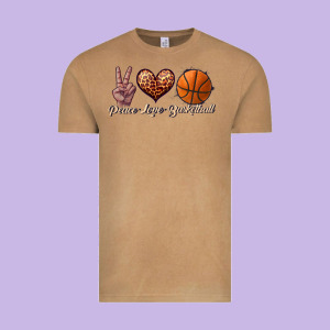 Peace Love Basketball Vintage Tee Designed By Jahusdesignshop