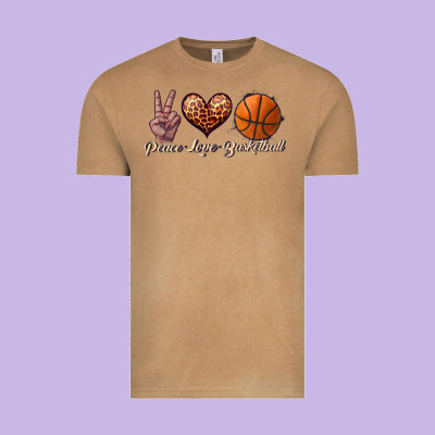 Peace Love Basketball Vintage Tee Designed By Jahusdesignshop