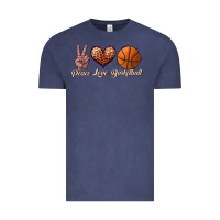 Vintage Denim peace love basketball Vintage Tee - JahusDesignShop