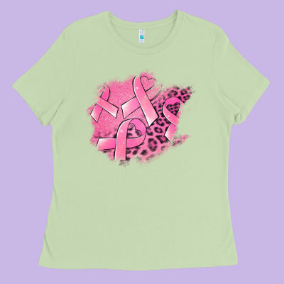 Breast Cancer Patches Ladies Tee Designed By Jasminsmagicworld