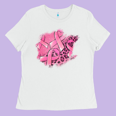Breast Cancer Patches Ladies Tee Designed By Jasminsmagicworld