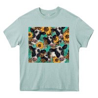 Arona western leopard sunflower black and white  cow Heavy Core Tee - BarkalooDesign