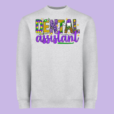 Mardi Gras Dental Assistant Heavyweight Sweatshirt Designed By Nancycooperartshop