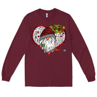 Burgundy Valentine's Day Gnome Long Sleeve Tee - Bettercallsaul