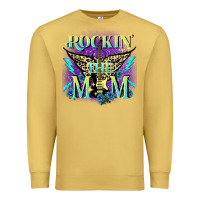 Antique Gold Rockin' the mom Mother's Day Premium Sweatshirt - FaDigitalArtStudio
