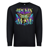 Black Rockin' the mom Mother's Day Premium Sweatshirt - FaDigitalArtStudio