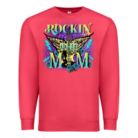 Cardinal Rockin' the mom Mother's Day Premium Sweatshirt - FaDigitalArtStudio