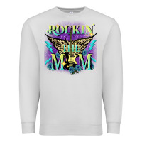 Dove Grey Rockin' the mom Mother's Day Premium Sweatshirt - FaDigitalArtStudio