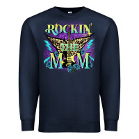 Navy Rockin' the mom Mother's Day Premium Sweatshirt - FaDigitalArtStudio