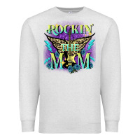 Oatmeal Heather Rockin' the mom Mother's Day Premium Sweatshirt - FaDigitalArtStudio