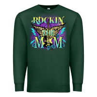 Sports Green Rockin' the mom Mother's Day Premium Sweatshirt - FaDigitalArtStudio