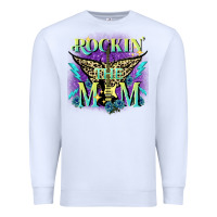 White Rockin' the mom Mother's Day Premium Sweatshirt - FaDigitalArtStudio