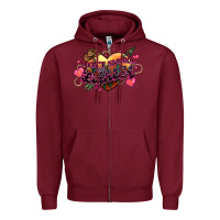 Burgundy I don't smoke but he's got a lighter Zipper Hoodie - HowdyJamesFarm