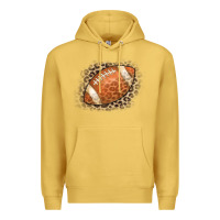 Antique Gold American Football Leopard Premium Hoodie - CowCowDesign