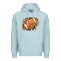 Blue Mist American Football Leopard Premium Hoodie - CowCowDesign