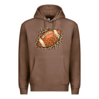 Chestnut American Football Leopard Premium Hoodie - CowCowDesign