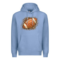 Colony Blue American Football Leopard Premium Hoodie - CowCowDesign