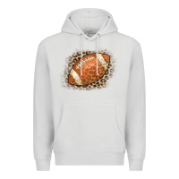 Dove Grey American Football Leopard Premium Hoodie - CowCowDesign