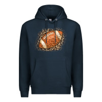 Navy American Football Leopard Premium Hoodie - CowCowDesign