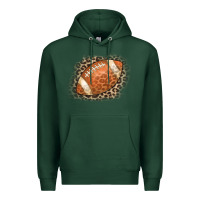 Sports Green American Football Leopard Premium Hoodie - CowCowDesign