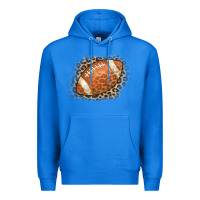 True Royal American Football Leopard Premium Hoodie - CowCowDesign