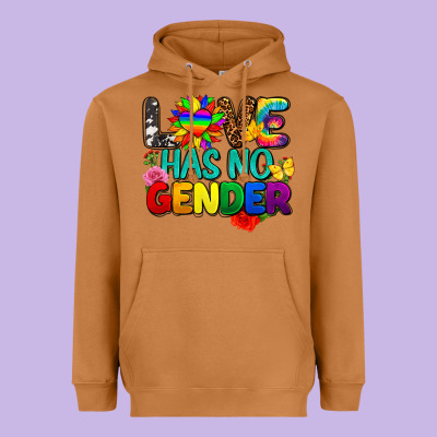 Love Has No Gender Pride Heavyweight Hoodie Designed By Fadigitalartstudio