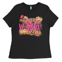 Black this is what a warrior looks like Ladies Tee - NancyCooperArtShop