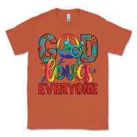 Copper Lgbtq God Loves Everyone With Unicorn Classic Tee - BundleAndBundleShop