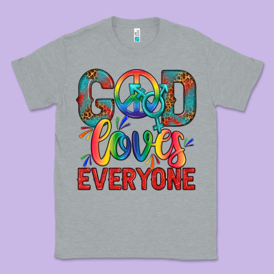 Lgbtq God Loves Everyone With Unicorn Classic Tee Designed By Bundleandbundleshop