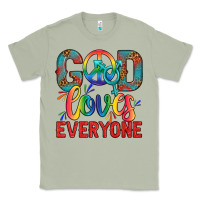 Matcha Lgbtq God Loves Everyone With Unicorn Classic Tee - BundleAndBundleShop