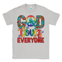 Moon Dust Lgbtq God Loves Everyone With Unicorn Classic Tee - BundleAndBundleShop