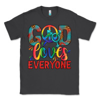 Smoke Lgbtq God Loves Everyone With Unicorn Classic Tee - BundleAndBundleShop