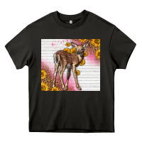 Asphalt Western Cute Baby Deer Fawn Heavy Core Tee - LillyAllenDesigns