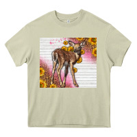 Mossy Western Cute Baby Deer Fawn Heavy Core Tee - LillyAllenDesigns