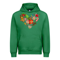 Emerald merry Christmas heart Urban Hoodie - CowhideDigitalArt