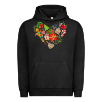Pigment Black merry Christmas heart Urban Hoodie - CowhideDigitalArt