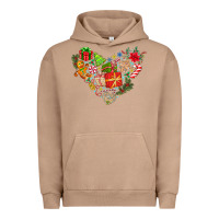 Pigment Burro merry Christmas heart Urban Hoodie - CowhideDigitalArt
