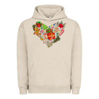 Pigment French Oak merry Christmas heart Urban Hoodie - CowhideDigitalArt