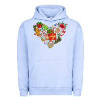 Pigment Grape Ice merry Christmas heart Urban Hoodie - CowhideDigitalArt